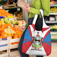 Antigua and Barbuda Flag Grocery Bag with National Coat of Arms - Wonder Print Shop