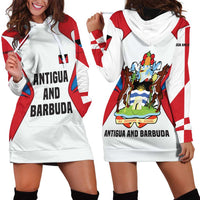 Antigua and Barbuda Flag Hoodie Dress with National Coat of Arms - Wonder Print Shop