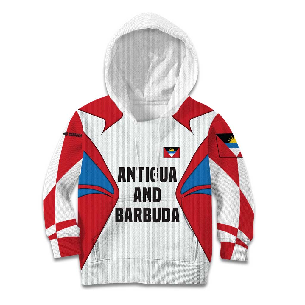 Antigua and Barbuda Flag Kid Hoodie with National Coat of Arms - Wonder Print Shop