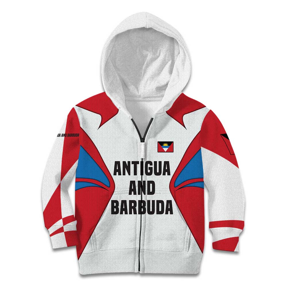 Antigua and Barbuda Flag Kid Hoodie with National Coat of Arms - Wonder Print Shop