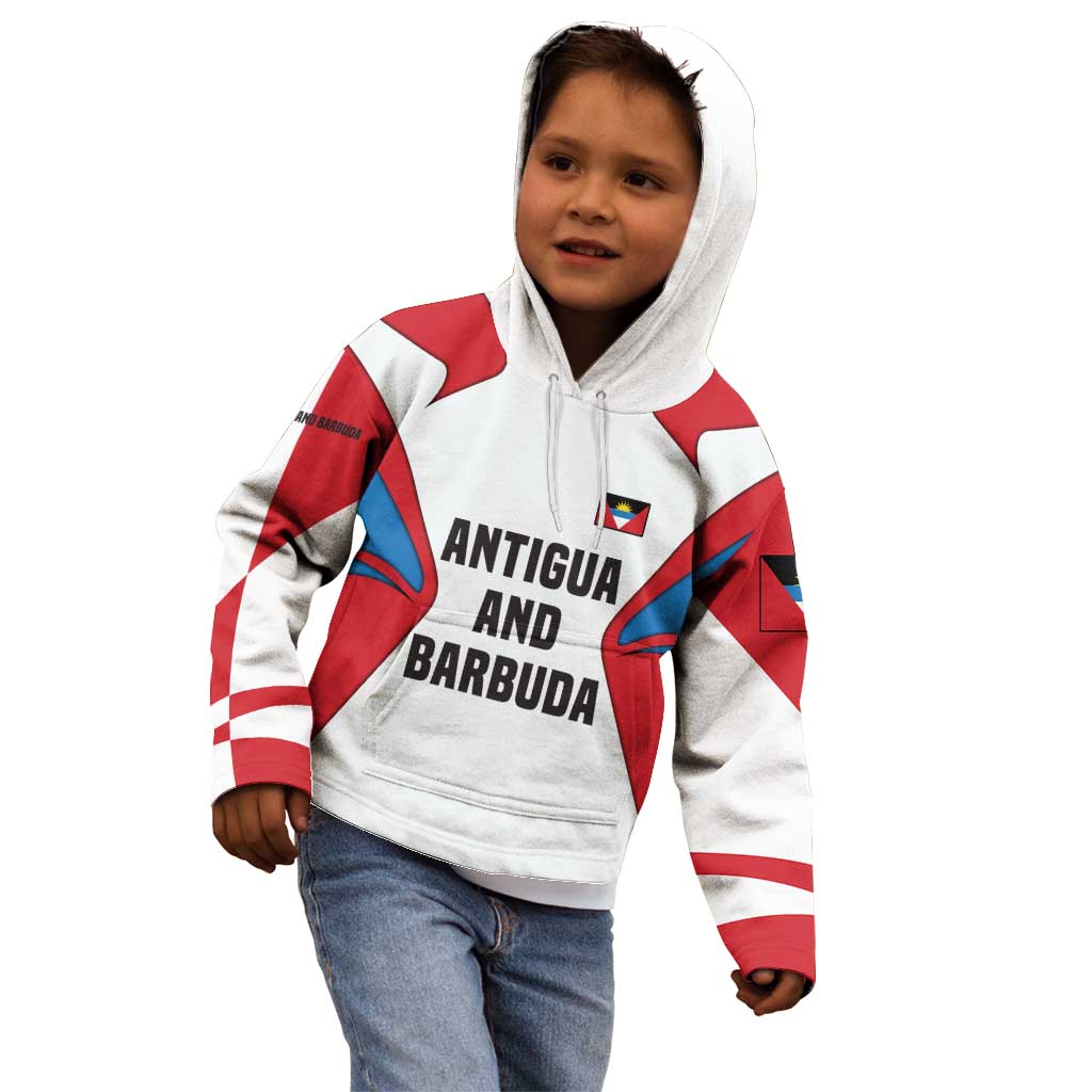 Antigua and Barbuda Flag Kid Hoodie with National Coat of Arms - Wonder Print Shop