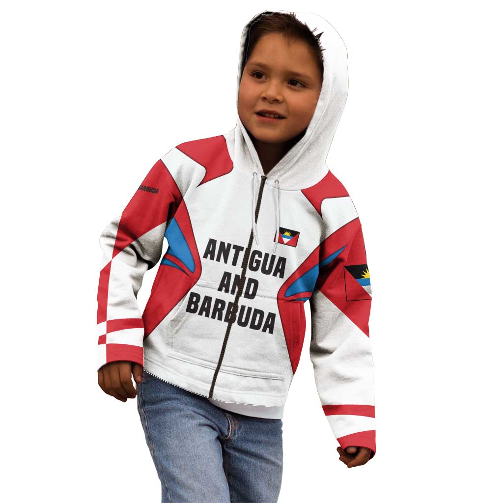 Antigua and Barbuda Flag Kid Hoodie with National Coat of Arms - Wonder Print Shop
