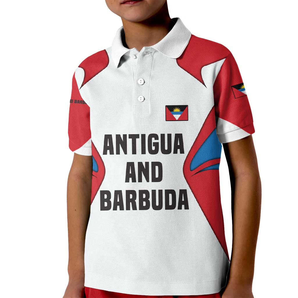 Antigua and Barbuda Flag Kid Polo Shirt with National Coat of Arms - Wonder Print Shop