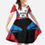 Antigua and Barbuda Flag Kid Short Sleeve Dress with National Coat of Arms - Wonder Print Shop