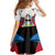 Antigua and Barbuda Flag Kid Short Sleeve Dress with National Coat of Arms - Wonder Print Shop