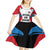 Antigua and Barbuda Flag Kid Short Sleeve Dress with National Coat of Arms - Wonder Print Shop