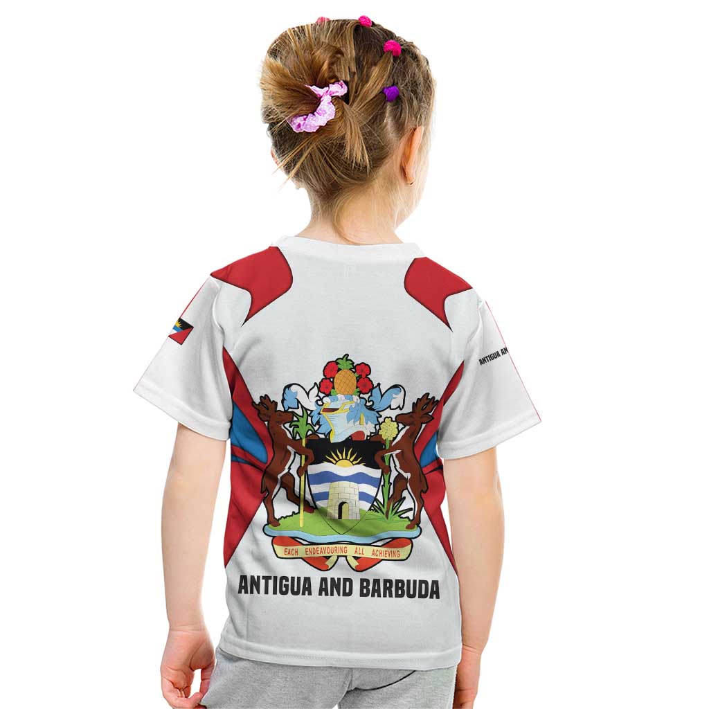 Antigua and Barbuda Flag Kid T Shirt with National Coat of Arms - Wonder Print Shop