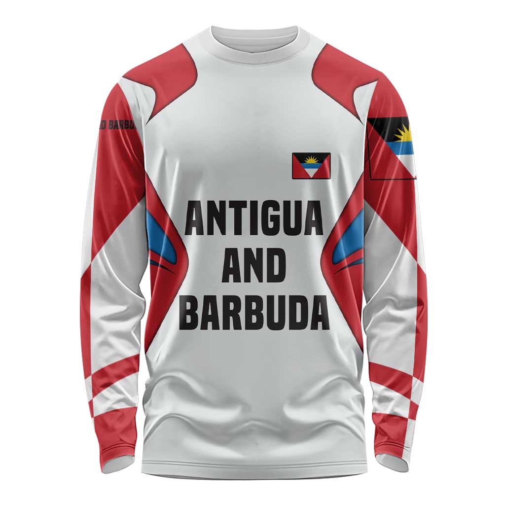 Antigua and Barbuda Flag Long Sleeve Shirt with National Coat of Arms - Wonder Print Shop