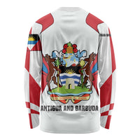 Antigua and Barbuda Flag Long Sleeve Shirt with National Coat of Arms - Wonder Print Shop