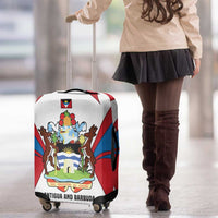 Antigua and Barbuda Flag Luggage Cover with National Coat of Arms - Wonder Print Shop