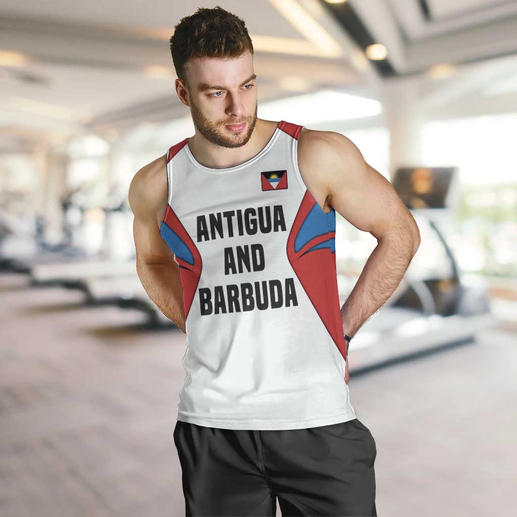Antigua and Barbuda Flag Men Tank Top with National Coat of Arms - Wonder Print Shop