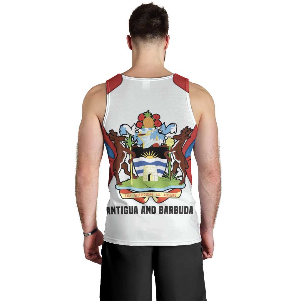 Antigua and Barbuda Flag Men Tank Top with National Coat of Arms - Wonder Print Shop