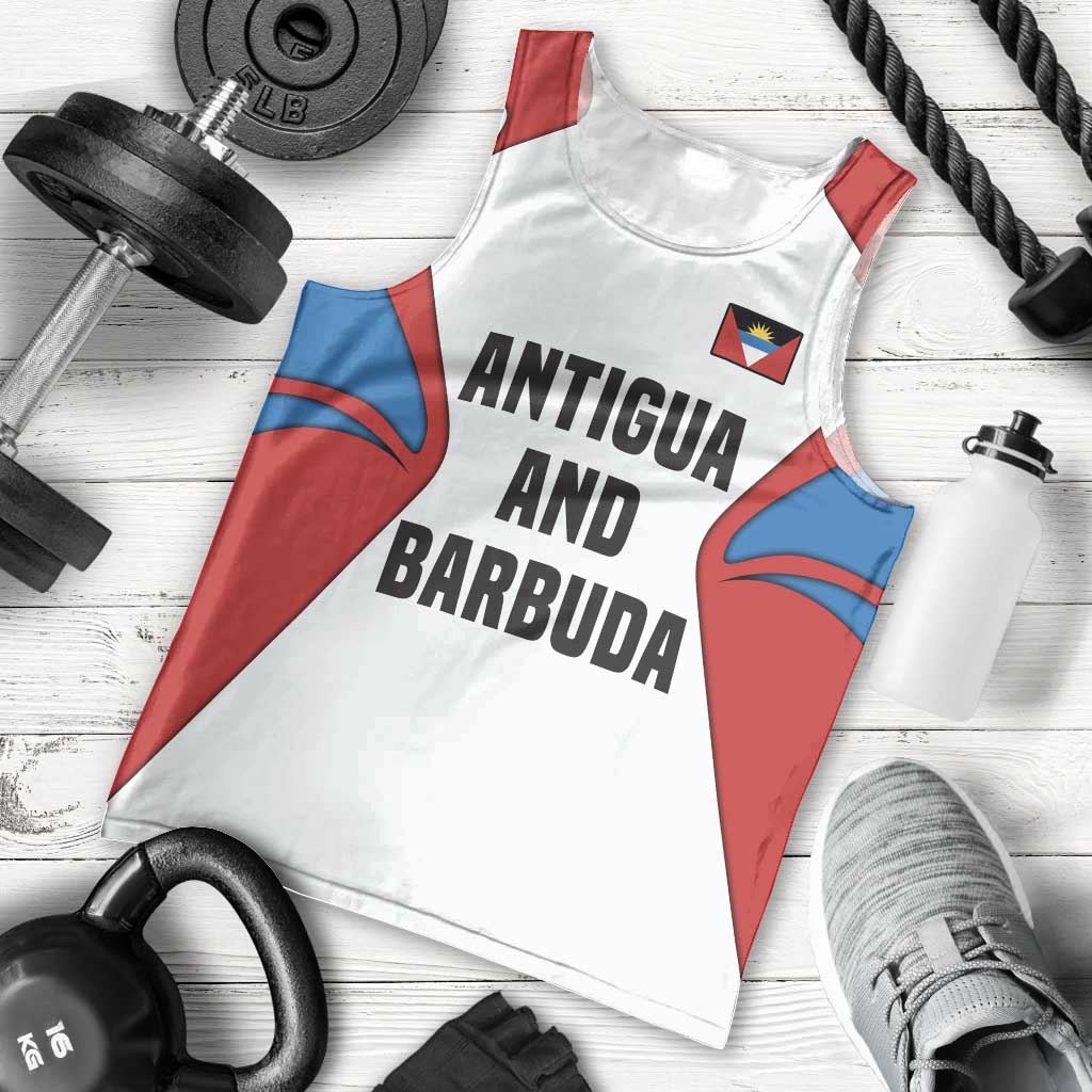 Antigua and Barbuda Flag Men Tank Top with National Coat of Arms - Wonder Print Shop