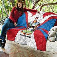 Antigua and Barbuda Flag Quilt with National Coat of Arms - Wonder Print Shop