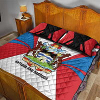 Antigua and Barbuda Flag Quilt Bed Set with National Coat of Arms - Wonder Print Shop