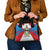 Antigua and Barbuda Flag Shoulder Handbag with National Coat of Arms - Wonder Print Shop