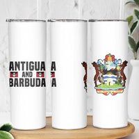 Antigua and Barbuda Flag Skinny Tumbler with National Coat of Arms - Wonder Print Shop