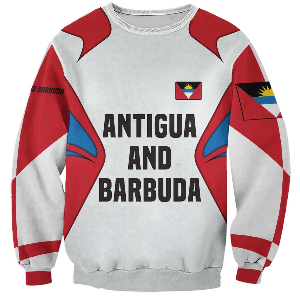 Antigua and Barbuda Flag Sweatshirt with National Coat of Arms - Wonder Print Shop