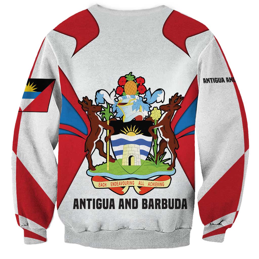 Antigua and Barbuda Flag Sweatshirt with National Coat of Arms - Wonder Print Shop