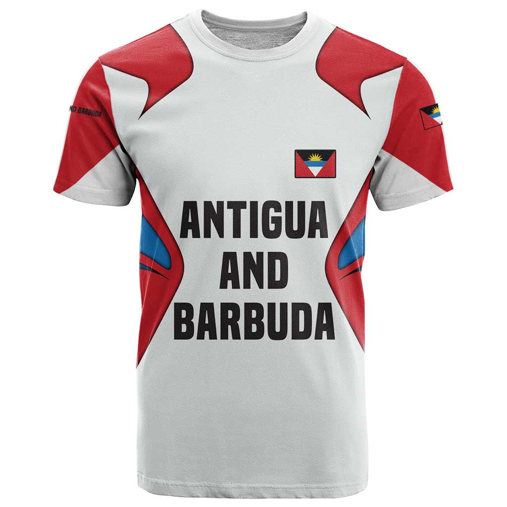 Antigua and Barbuda Flag T Shirt with National Coat of Arms - Wonder Print Shop