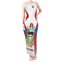 Antigua and Barbuda Flag Tank Maxi Dress with National Coat of Arms - Wonder Print Shop