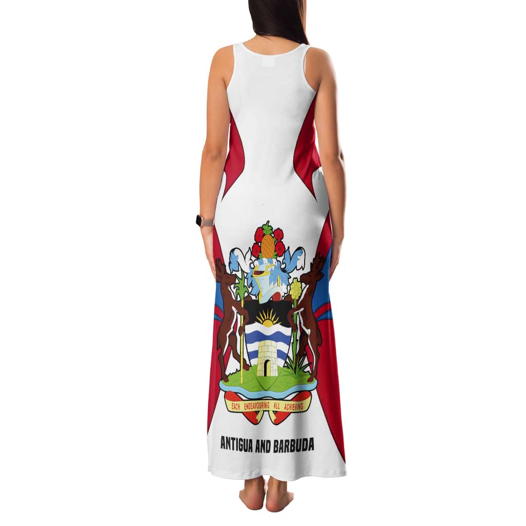 Antigua and Barbuda Flag Tank Maxi Dress with National Coat of Arms - Wonder Print Shop