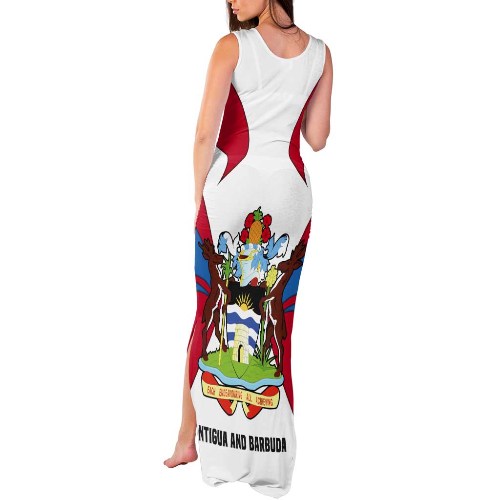 Antigua and Barbuda Flag Tank Maxi Dress with National Coat of Arms - Wonder Print Shop