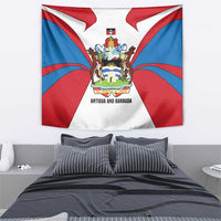 Antigua and Barbuda Flag Tapestry with National Coat of Arms - Wonder Print Shop