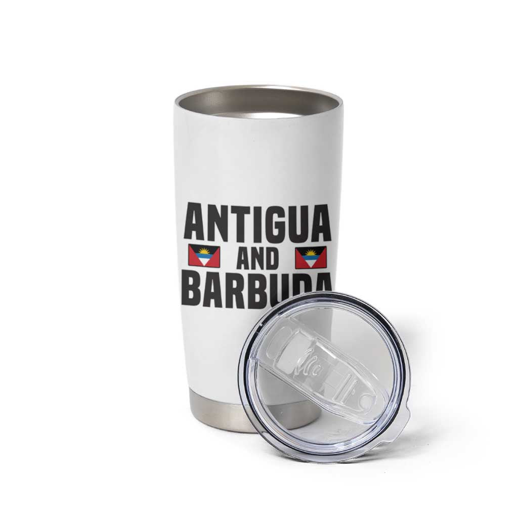 Antigua and Barbuda Flag Tumbler Cup with National Coat of Arms - Wonder Print Shop