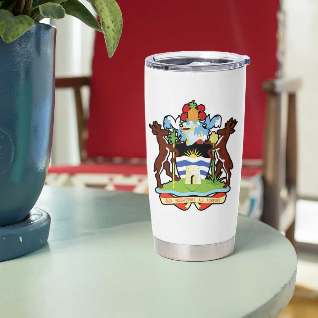 Antigua and Barbuda Flag Tumbler Cup with National Coat of Arms - Wonder Print Shop