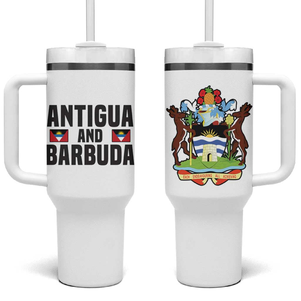 Antigua and Barbuda Flag Tumbler With Handle with National Coat of Arms - Wonder Print Shop