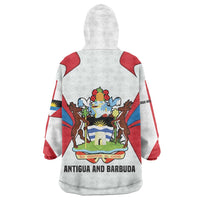 Antigua and Barbuda Flag Wearable Blanket Hoodie with National Coat of Arms - Wonder Print Shop