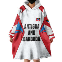 Antigua and Barbuda Flag Wearable Blanket Hoodie with National Coat of Arms - Wonder Print Shop