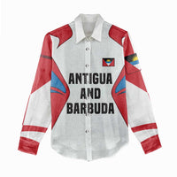 Antigua and Barbuda Flag Women Casual Shirt with National Coat of Arms - Wonder Print Shop
