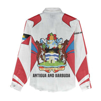 Antigua and Barbuda Flag Women Casual Shirt with National Coat of Arms - Wonder Print Shop