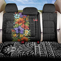 Antigua and Barbuda Floral Back Car Seat Cover with Tropical Hibiscus with National Flag - Wonder Print Shop