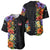 Antigua and Barbuda Floral Baseball Jersey with Tropical Hibiscus with National Flag - Wonder Print Shop