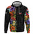 Antigua and Barbuda Floral Hoodie with Tropical Hibiscus with National Flag - Wonder Print Shop