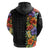 Antigua and Barbuda Floral Hoodie with Tropical Hibiscus with National Flag - Wonder Print Shop