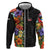 Antigua and Barbuda Floral Hoodie with Tropical Hibiscus with National Flag - Wonder Print Shop