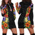 Antigua and Barbuda Floral Hoodie Dress with Tropical Hibiscus with National Flag - Wonder Print Shop