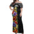Antigua and Barbuda Floral Off Shoulder Maxi Dress with Tropical Hibiscus with National Flag - Wonder Print Shop