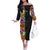 Antigua and Barbuda Floral Off The Shoulder Long Sleeve Dress with Tropical Hibiscus with National Flag - Wonder Print Shop