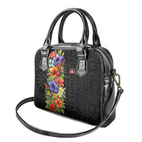 Antigua and Barbuda Floral Shoulder Handbag with Tropical Hibiscus with National Flag - Wonder Print Shop