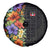 Antigua and Barbuda Floral Spare Tire Cover with Tropical Hibiscus with National Flag - Wonder Print Shop
