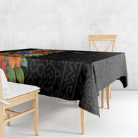 Antigua and Barbuda Floral Tablecloth with Tropical Hibiscus with National Flag - Wonder Print Shop