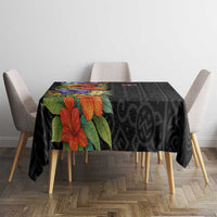 Antigua and Barbuda Floral Tablecloth with Tropical Hibiscus with National Flag - Wonder Print Shop