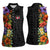 Antigua and Barbuda Floral Women Sleeveless Polo Shirt with Tropical Hibiscus with National Flag - Wonder Print Shop