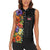 Antigua and Barbuda Floral Women Sleeveless Polo Shirt with Tropical Hibiscus with National Flag - Wonder Print Shop