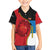 Antigua and Barbuda Tribal Kid Hawaiian Shirt with Polynesian Dolphin Sun Design with National Flag Colors - Wonder Print Shop